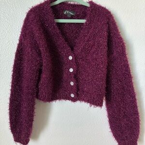 Art Class Plush Maroon Sweater